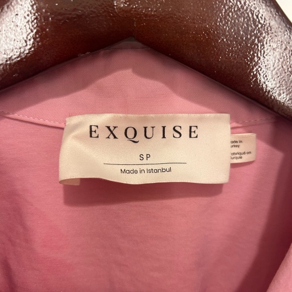 Button-Front Pink Colorblock Midi Dress - Picture 5 of 6